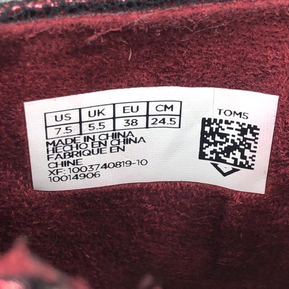 Toms Loren Suede Ankle Boot Bootie, Burgundy Red, Women's 7.5 - Picture 7 of 7